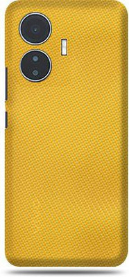 Mclaxa Yellow Carbon Fiber For Vivo Y55 4g Back Skin, Yellow Carbon Fiber, Vivo Y55 4G Mobile Skin(Yellow Carbon Fiber Matte Finish Skin With Super Matte Finish)