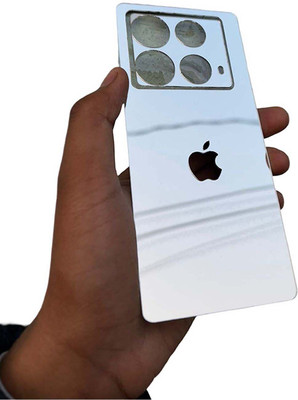 TWUAOP INFINIX NOTE 40 5G MOBILE SKIN ACRYLIC SHEET MIRROR BACK PANNEL APPLE LOGO Mobile Skin(Silver)