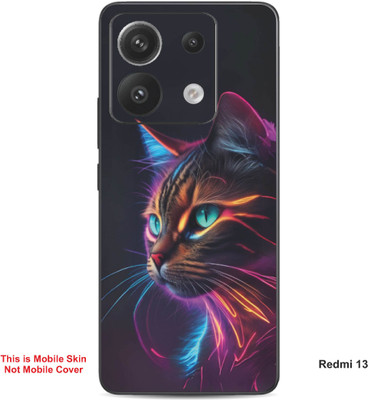 VYBE The Smart Choice Redmi 13 Cat Embossed Mobile Skin(Glacial Blue Ice 10)