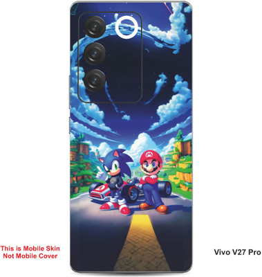 VYBE The Smart Choice Vivo V27 Pro Sonic & Super Mario Embossed Mobile Skin(Blueberry B5)