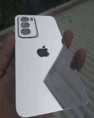MOBIZONE OPPO RENO 12 PRO 5G SILVER MIRROR BACK PANNEL Mobile Skin(Silver)