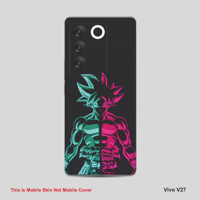 VYBE The Smart Choice Vivo V27 Goku Mobile Skin Mobile Skin(Blue, Pink A36)