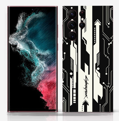 SkinoMania Samsung Galaxy S22 Ultra Mobile Skin(Cyber B&W Mobile skin)