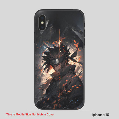 VYBE The Smart Choice iPhone 10 Naruto Embossed Mobile Skin(Iridium 12)
