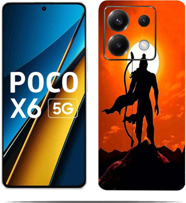 BugguSkin POCO X6 5G Mobile Skin(Ultra Super Orange With Sunset Skin With HiighQuality MatteFinish_thanks)
