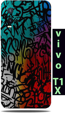 TJ CREATION Vivo T1x Mobile Skin(Ultra Super Graffiti Text Skin With High Matte Finish.)