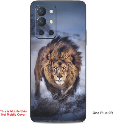 VYBE The Smart Choice One Plus 9R Lion Embossed Mobile Skin(Judge Grey 27)