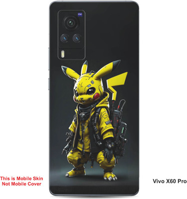 VYBE The Smart Choice Vivo X60 Pro Pikachu Embossed Mobile Skin(Bird Yellow B19)