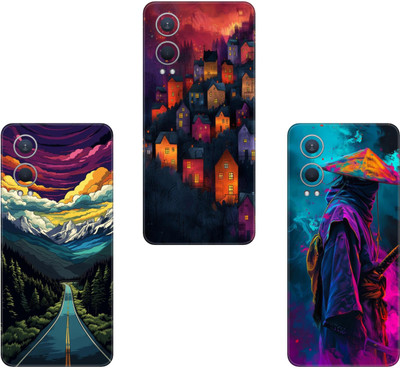AMTHA AMTHA REALME 8 PRO(PACK OF 3)Camera&Back Protector Premium Vinyl Mobile Skin(Multicolor)
