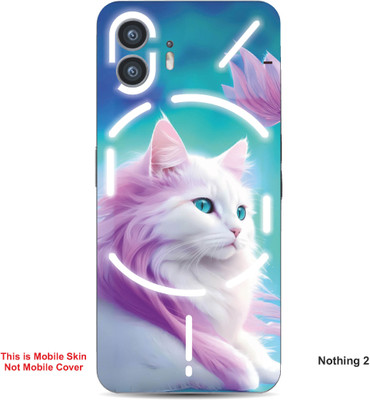 VYBE The Smart Choice Nothing 2 Cat Embossed Mobile Skin(Pink Swan 6)