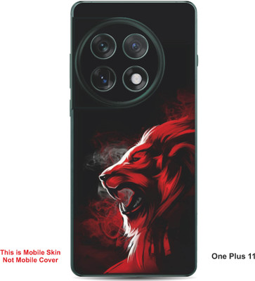 VYBE The Smart Choice One Plus 11 Wolf Embossed Mobile Skin(Red & Black 32)