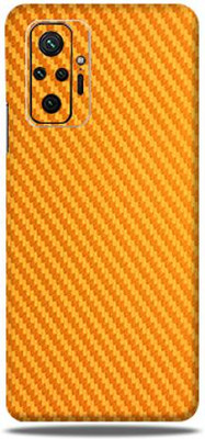 Mclaxa REALME 10 PRO 5G, Golden Carbon Fibre For realme 10 pro, realme 10pro 5G Mobile Skin(Golden Carbon Fibre skin (Only Back Panel Coverage))