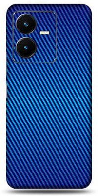 Mclaxa Blue Carbon Fibre For Vivo Y22 4g Back Skin, Blue Carbon Fibre, Vivo Y22 4G Mobile Skin(Blue Carbon Fibre Matte Finish Skin With Super Matte Finish)