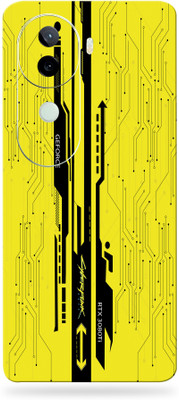 WeCre8 Skin's vivo v40e 5g Premium Vinyl Mobile Skin (Multicolor) Mobile Skin(Yellow-CyberPunk)