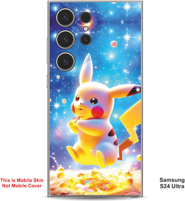 VYBE The Smart Choice Samsung S24 Ultra Pikachu Embossed Mobile Skin(Denim Blue 15)