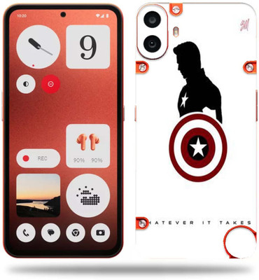 WeCre8 Skin's WeCre8 Skin's Nothing_CMF_Phone_1 Mobile Skin(Captain America B&W)