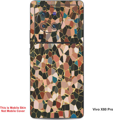 VYBE The Smart Choice Vivo X80 Pro Pattern Embossed Mobile Skin(Oyster Pink 15)