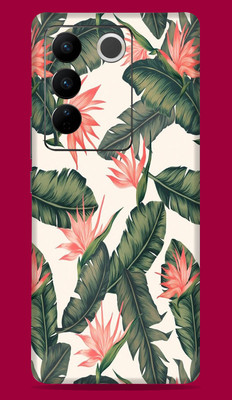 SkinoMania Vivo V27 Pro 5G Mobile Skin(Multicolor Lavender-Leafs)