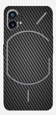 TJ CREATION NOTHING PHONE 1 Mobile Skin(Ultra Super Black Carbon Fiber Skin With High Matte Finish.)