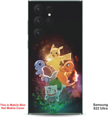 VYBE The Smart Choice Samsung S22 Ultra Pokemon Embossed Mobile Skin(Café Noir 9)