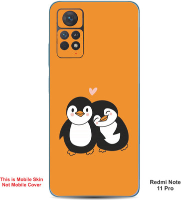 VYBE The Smart Choice Redmi Note 11 Pro Penguin Embossed Mobile Skin(Fire Orange A1)