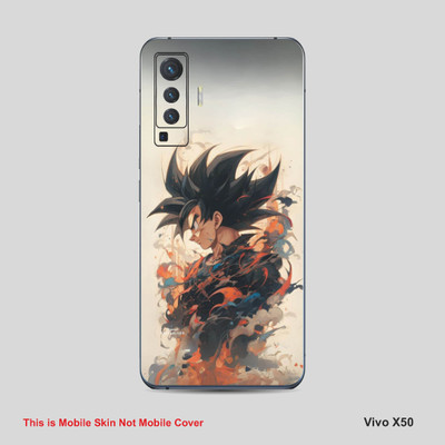 VYBE The Smart Choice Vivo X50 Goku Mobile Skin Mobile Skin(Dairy Cream A3)