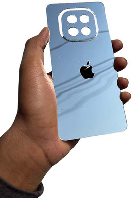 TWUAOP REALME C63 5G MOBILE SKIN ACRYLIC SHEET MIRROR BACK PANNEL APPLE Mobile Skin(Silver)