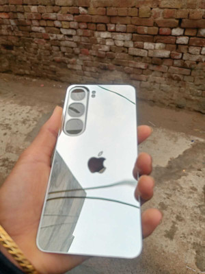 TWUAOP VIVO Y300 5G MIRROR BACK PANNEL ACRYLIC SHEET APPLE Mobile Skin(Silver)