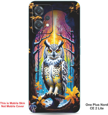 VYBE The Smart Choice One Plus Nord CE 2 Lite Owl Embossed Mobile Skin(Golden Brown 39)