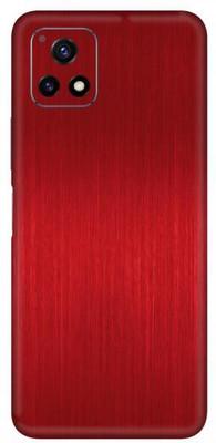 Vcare GadGets Dark Red Brushed vivo Y72 5G Mobile Skin(Dark Red Brushed)