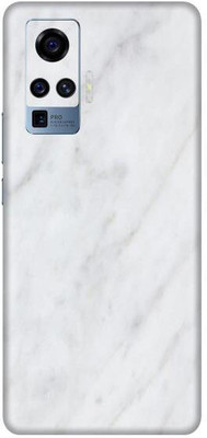Vcare GadGets Vivo X50 Pro Mobile Skin(Marble White 1)