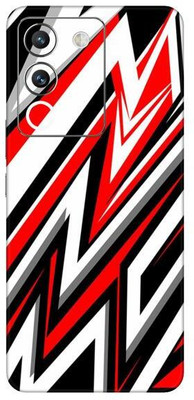 Vcare GadGets Red Black and White Color Vivo Y200 5G Mobile Skin(Multicolor)