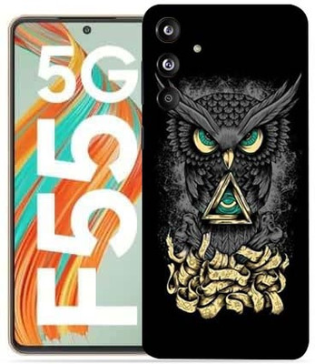 OggyBaba Samsung Galaxy F55 5g Mobile Skin(Black Angry Owl)