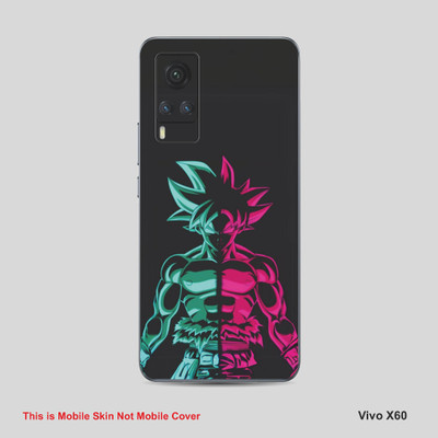 VYBE The Smart Choice Vivo X60 Goku Mobile Skin Mobile Skin(Blue, Pink A5)