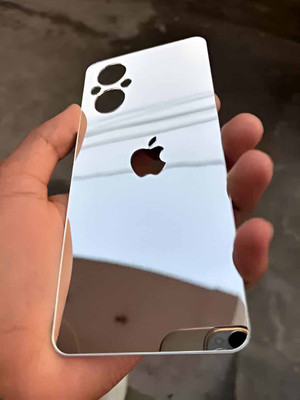 MOKPLZ OPPO F21 PRO 5G MOBILE SKIN MIRROR BACK PANNEL ACRYLIC SHEET Mobile Skin(Silver)
