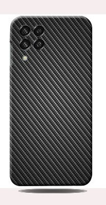 TJ CREATION Black Carbon Fiber Samsung Galaxy M33 5G Back Skin Guard Mobile Skin(Ultra Super Black Carbon Fiber Skin With High Matte Finish.)