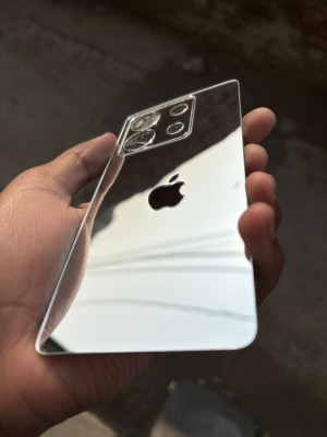 TWUAOP REDMI NOTE 13 5G MIRROR BACK PANNEL ACRYLIC SHEET APPLE Mobile Skin(Silver)