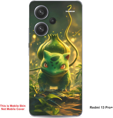 VYBE The Smart Choice Redmi 13 Pro Plus Bulbasaur Pokemon Embossed Mobile Skin(Medium Forest Green A1)