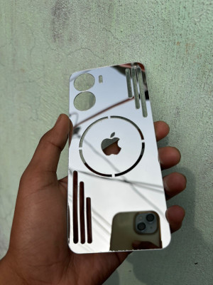 TWUAOP VIVO Y56 5G ACRYLIC MIRROR BACK PANNEL MERO APPLE Mobile Skin(Silver)