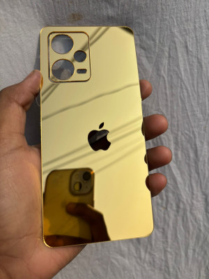 TWUAOP REDMI NOTE 12 PRO PLUS 5G MIRROR BACK PANNEL ACRYLIC SHEET APPLE Mobile Skin(Gold)