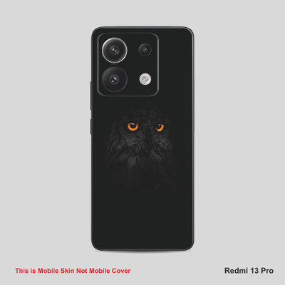 VYBE The Smart Choice Redmi 13 Owl Mobile Skin Mobile Skin(Black A18)