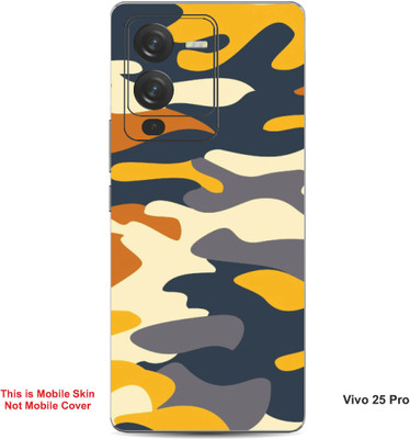 VYBE The Smart Choice Vivo 25 Pro Camouflage Embossed Mobile Skin(Egg White 1)