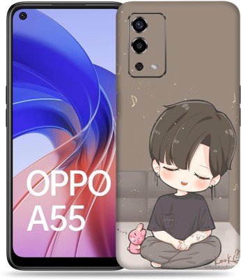 SkinoMania Oppo-A55 Mobile Skin(Multicolour BTS Cartoon)