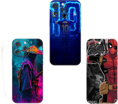 wrap craft APPLE IPHONE 15 PRO MAX COMBO (PACK OF 3) Premium Vinyl BACK Mobile Skin(Multicolor)
