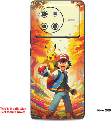 VYBE The Smart Choice Vivo X80 Pokemon Embossed Mobile Skin(Oasis B12)