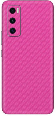 Vcare GadGets Vivo V20 SE Mobile Skin(Fiber Carbon Pink)