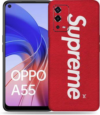 SkinoMania Oppo-A55 Mobile Skin(Multicolour Supreme Logo)