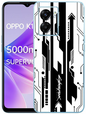 FCS OPPO K10 5G Printed Back skin Mobile Skin(Cyber Punk White Skin)