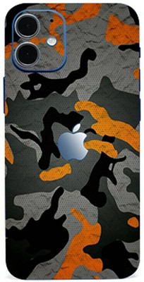 AsSkin Apple iPhone 12 Mobile Skin(Military Orange Camo Skin With High Matte Finish)
