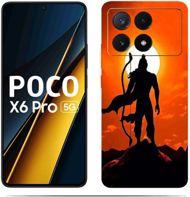 BugguSkin POCO X6 PRO 5G Mobile Skin(Ultra Super Orange With Sunset Skin With HiighQuality MatteFinish_thanksS)